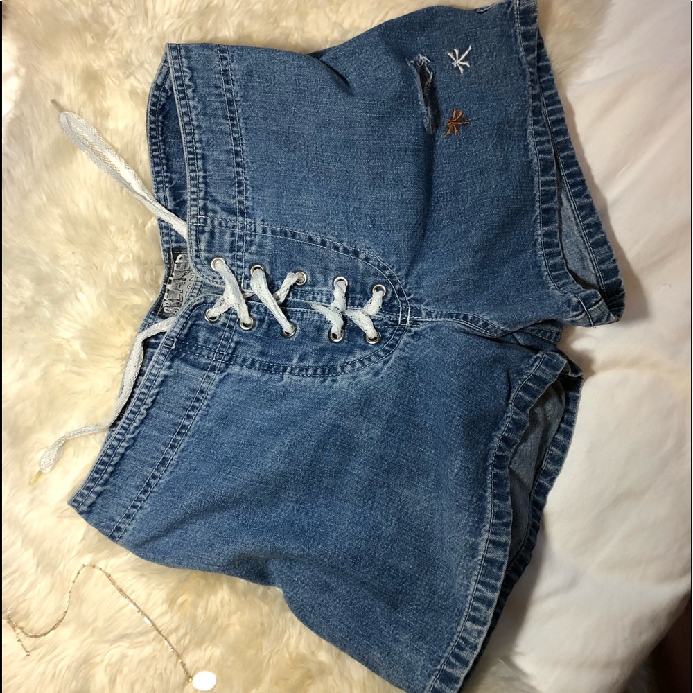 VINTAGE, lace up, Breaker denim jeans